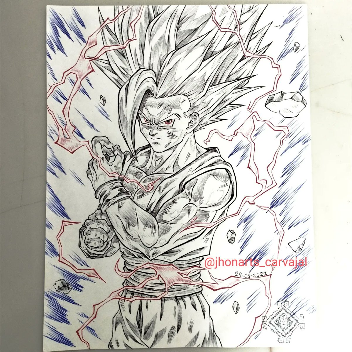 JhonartsC's tweet photo. El guerrero más poderoso,Gohan Beats 
(The mightiest warrior, Gohan Beats)
#gohan #gohanbeast #dragonball #dragonballsuper #dragonballz #dragonballgt #db #superhero #drahonballdrawing #drawing #draw #manga #mangaart #blackandwhite #blancoynegro #ink #inkdrawing #pendrawing https://t.co/bmAvA7rUdn