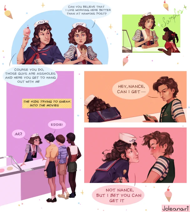 🍨🍦 scoops ahoy! 🍦🍨 but it's eddie and nancy instead 

#strangerthings #steddie 