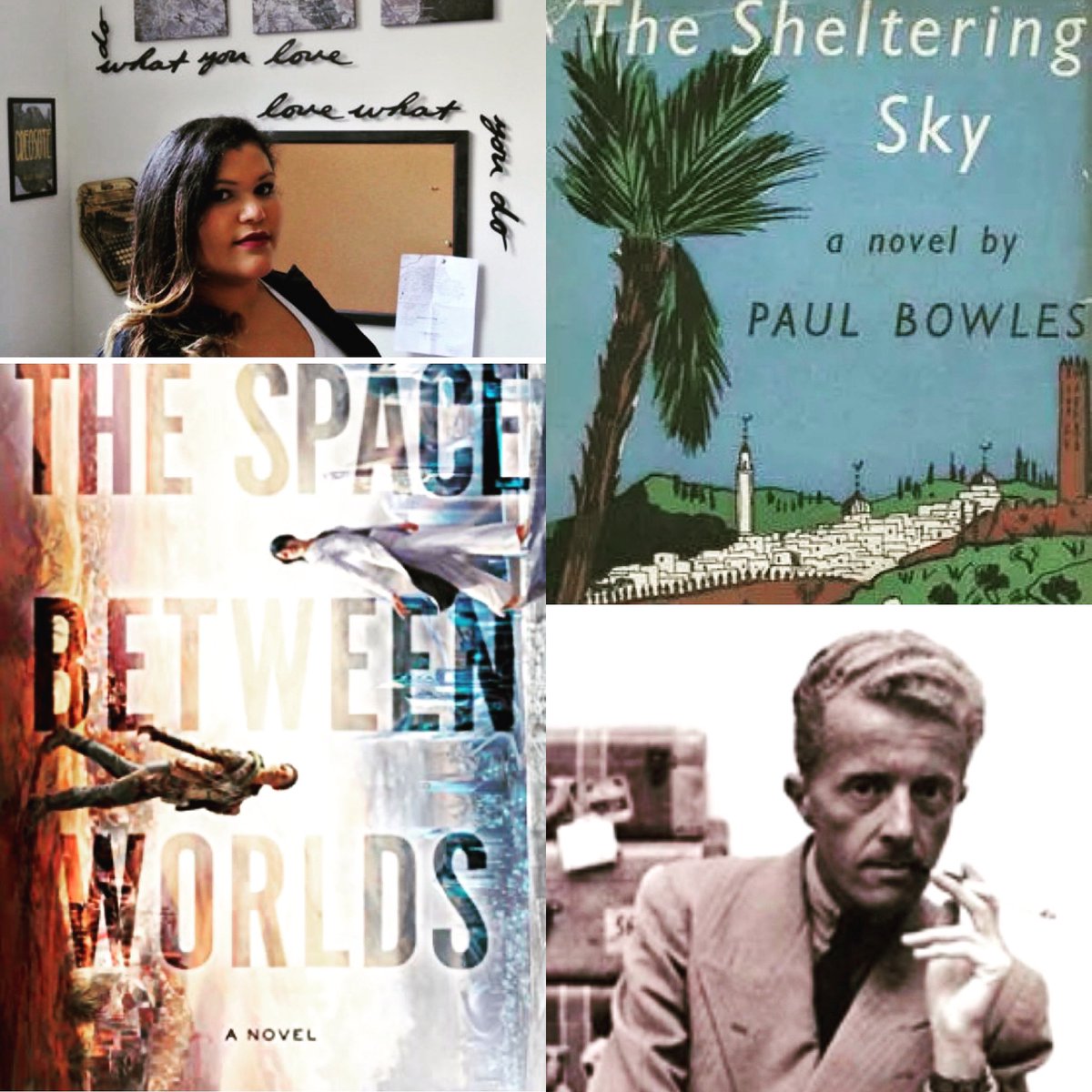 LitStack's tweet photo. ICYMI, stop by the site today and check out this week’s #litstackrecs from @lauren_alwan &amp; @ArcticWren: #TheShelteringSky by #PaulBowles and #TheSpaceBetweenWorlds by @micaiah_johnson ✨https://t.co/ebu3JHQyUN #FridayReads #BookBoost #amreading https://t.co/RG4B1A1Zsk