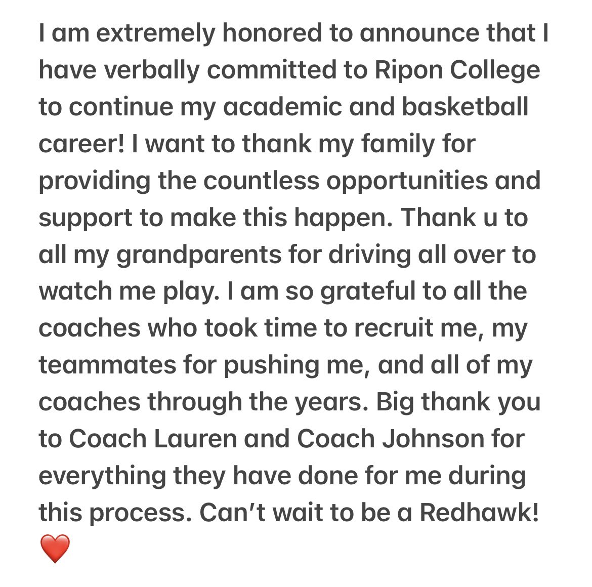laneyhavlo's tweet photo. So excited for this next chapter! @RCCoachLauren https://t.co/eFvT0STE48