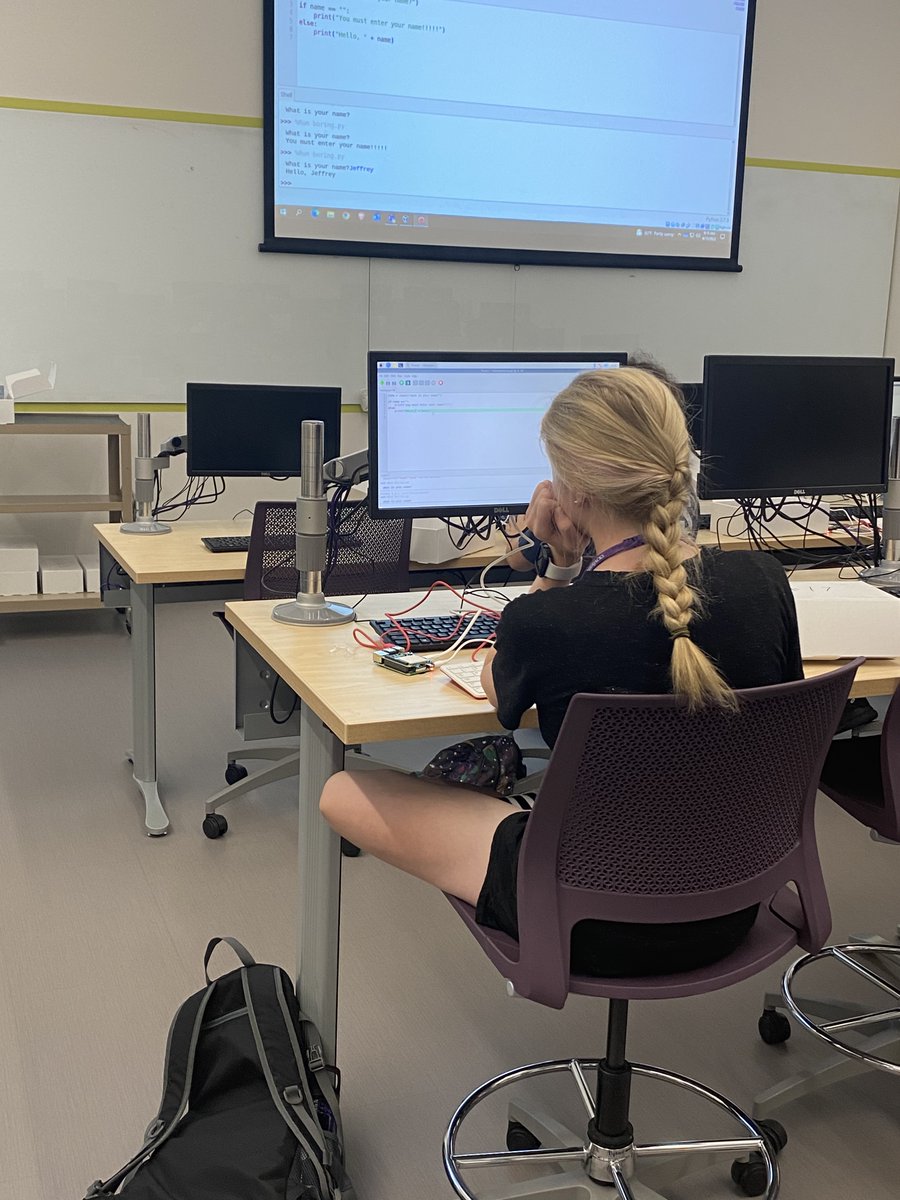 SFASTEMcenter's tweet photo. iMAS Day Camp - Red Group. The campers programmed a Magic 8 ball and animated their own Pixel Pets using a Raspberry Pi microcontroller. 
#SFASU #iMAS #STEM #SummerCamp #Programming #ComputerScience #RaspberryPi #Animate #ColeSTEMBuilding https://t.co/Z8yFmhFY0b