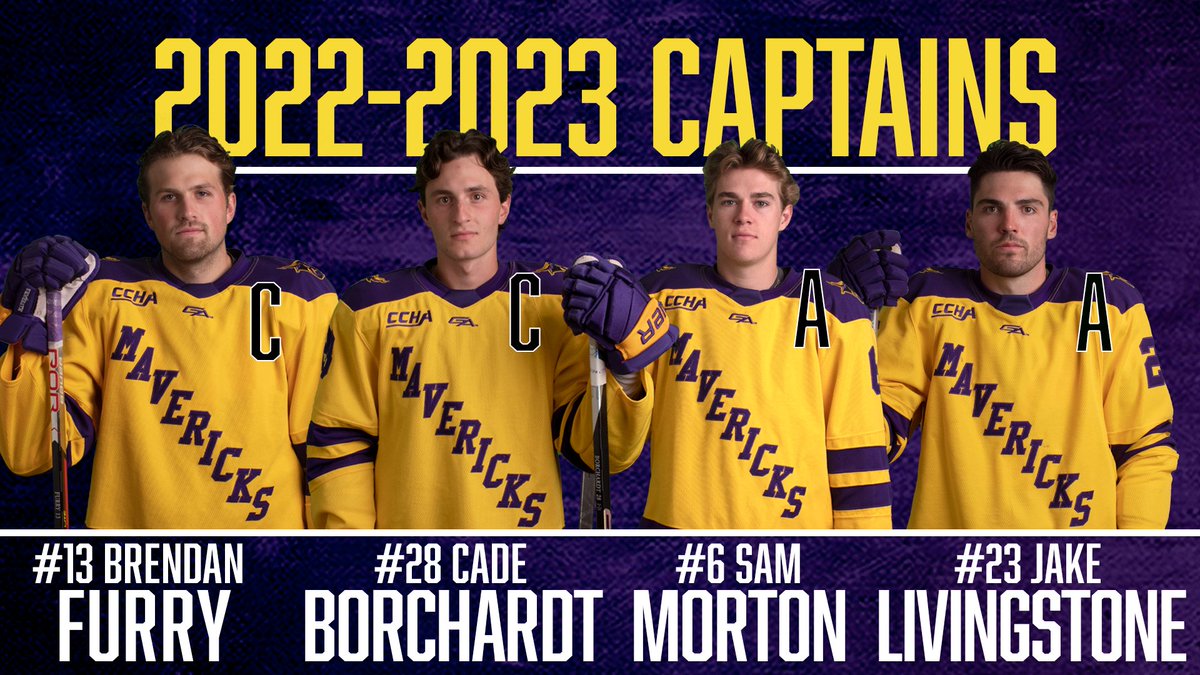MinnStMHockey's tweet photo. Your 2022-2023 Maverick Captains 😈 https://t.co/OUf2wWieaU