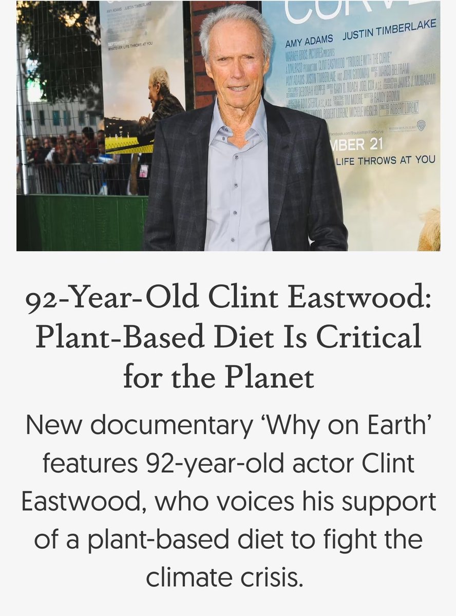 corpsexkitten's tweet photo. A "real" man eats meat they say . . .
*Clint still being men's icon
#VeganClint #whyonearth #veganism https://t.co/fhPoroPtVc