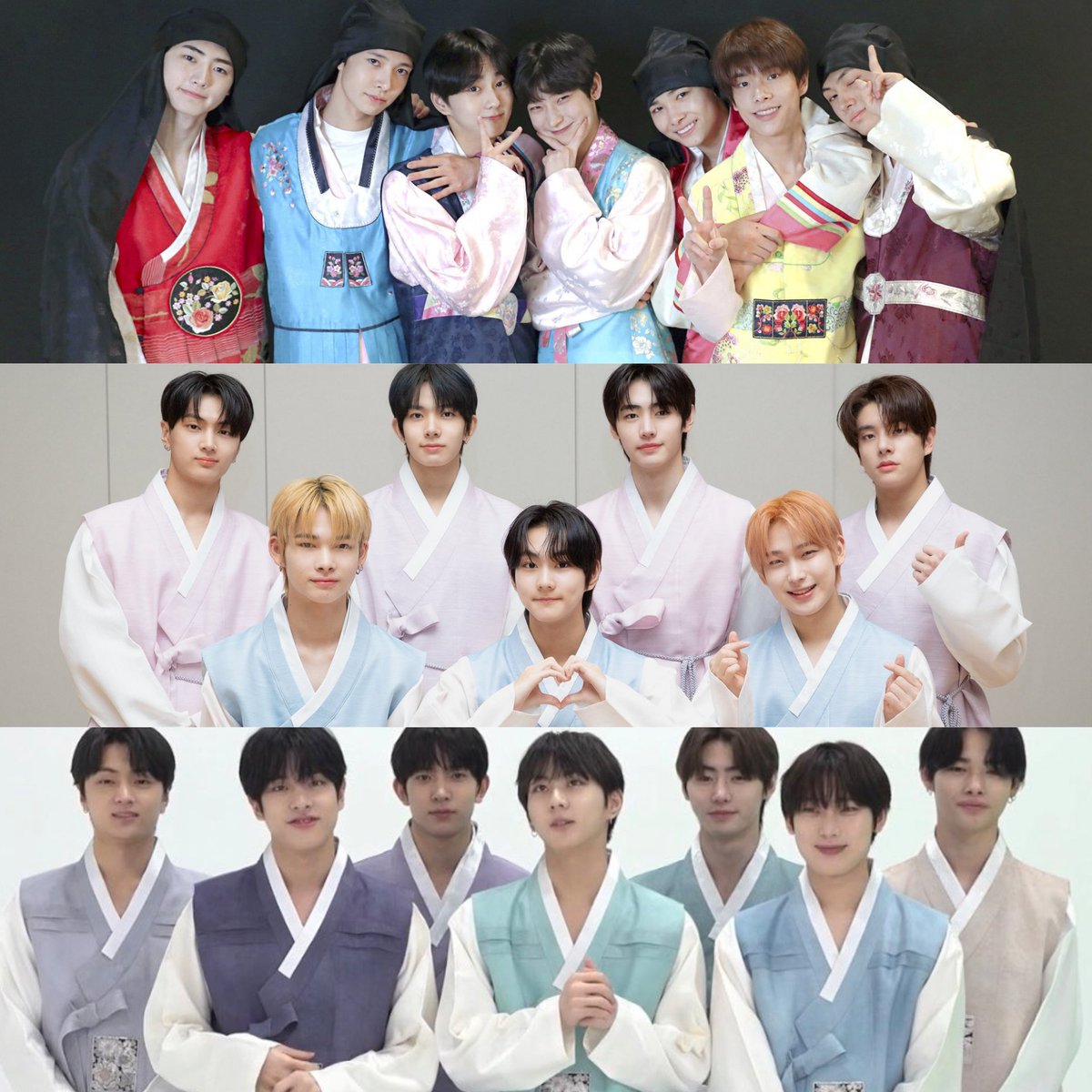 jaysfilter's tweet photo. enhypen through the years during chuseok 😿 https://t.co/PG9QTgntrz