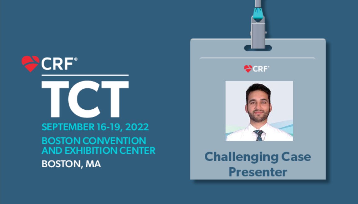 Looking forward to my oral presentation at #TCT2022 Challenging Clinical Cases: Station 3 on Sept. 18th! Don't forget to register for TCT 2022 - Boston, MA. 
tct2022.crfconnect.com/register

@TCTMD @TCTConference @crfheart #ACCMedicalResident