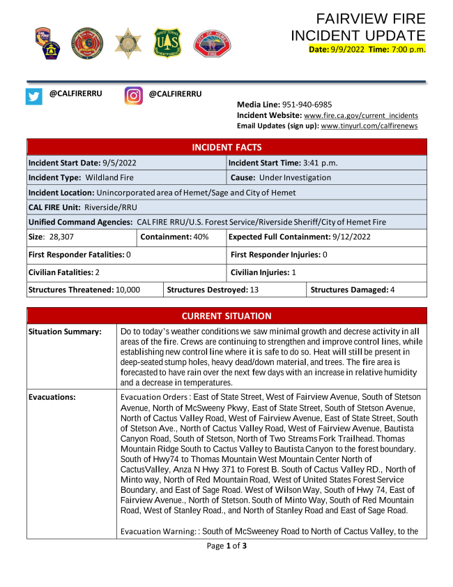 CAL FIRE/Riverside County Fire Department tweet media