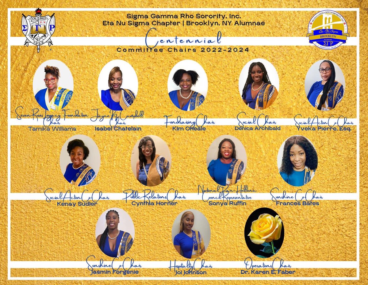 Sorors &amp; Supporters! It’s time to get back into the swing of things!! Introducing the 2022-2024 Centennial Executive Board of Eta Nu Sigma Chapter! 

#SigmaGammaRho #D9 #BGLO #NYCPoodles #NYC #NYS #NY #1922 #SGRho #BrooklynPoodles #NERPoodles #Centennial