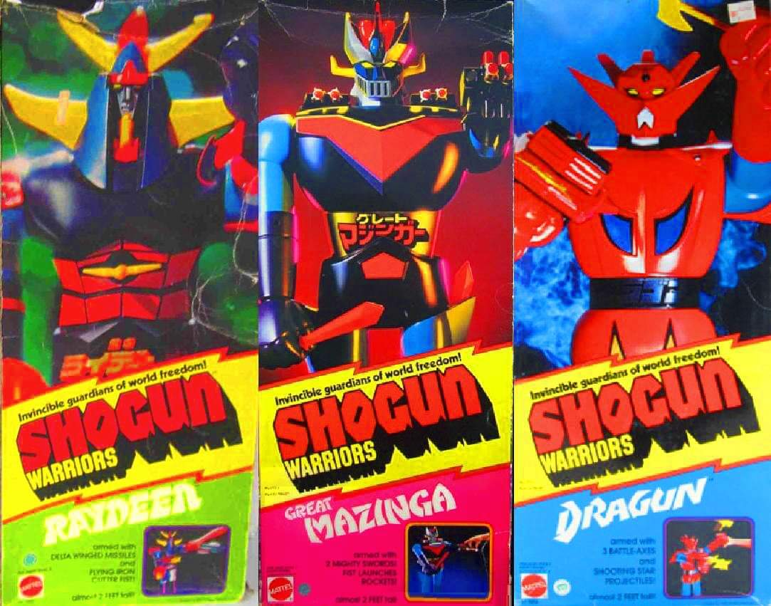 ClockworkUncle's tweet photo. 3 of the Invincible Guardians of World Freedom!
SHOGUN WARRIORS (Mattel, 1978) 
Kids, if you don't know who "Mazinger Z" or "Great Mazinger / Mazinga" is you need to check them out. Giant Robots FTW!
#ShogunWarriors #Mattel #RetroToys #70s #Mazinga #MazingerZ #Raydeen #Dragun https://t.co/mDQq256NYG