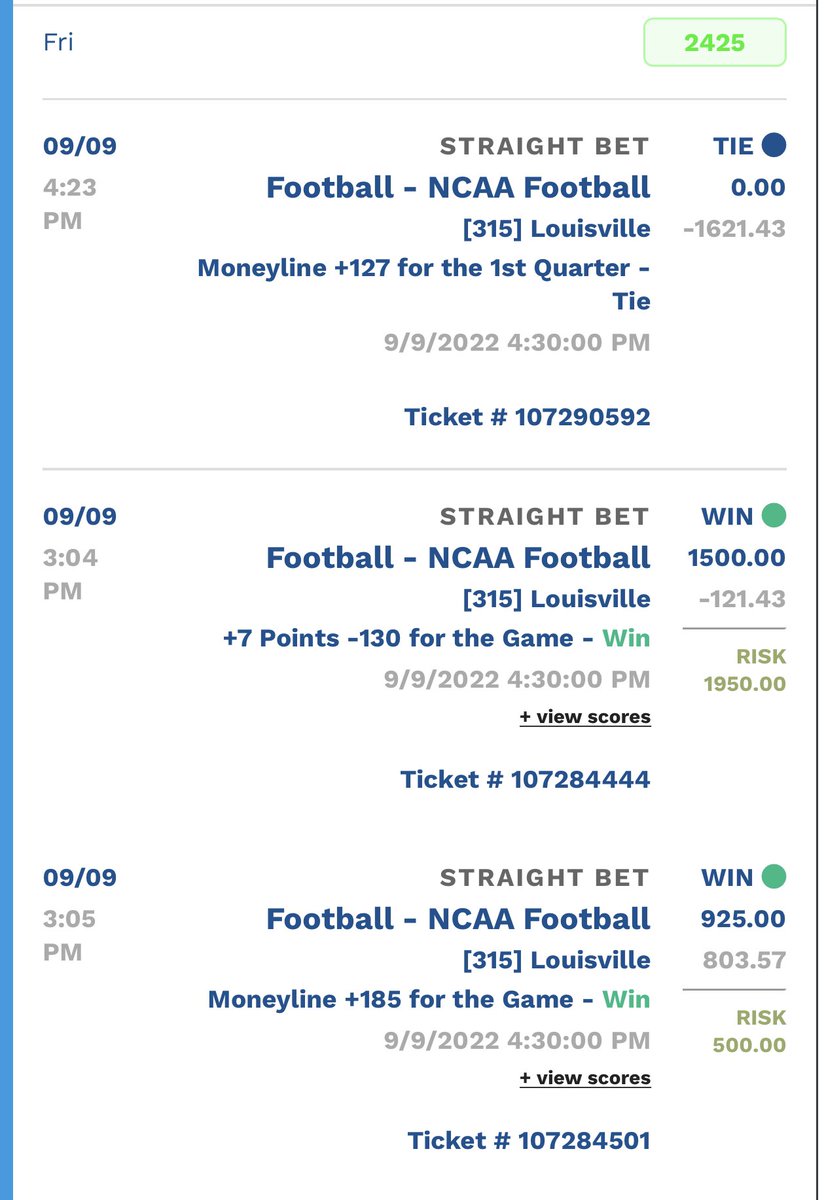 Louisville ML - Louisville +7

My clients are getting paid daily! Sign up today! fanbasis.com/limitlesssport…