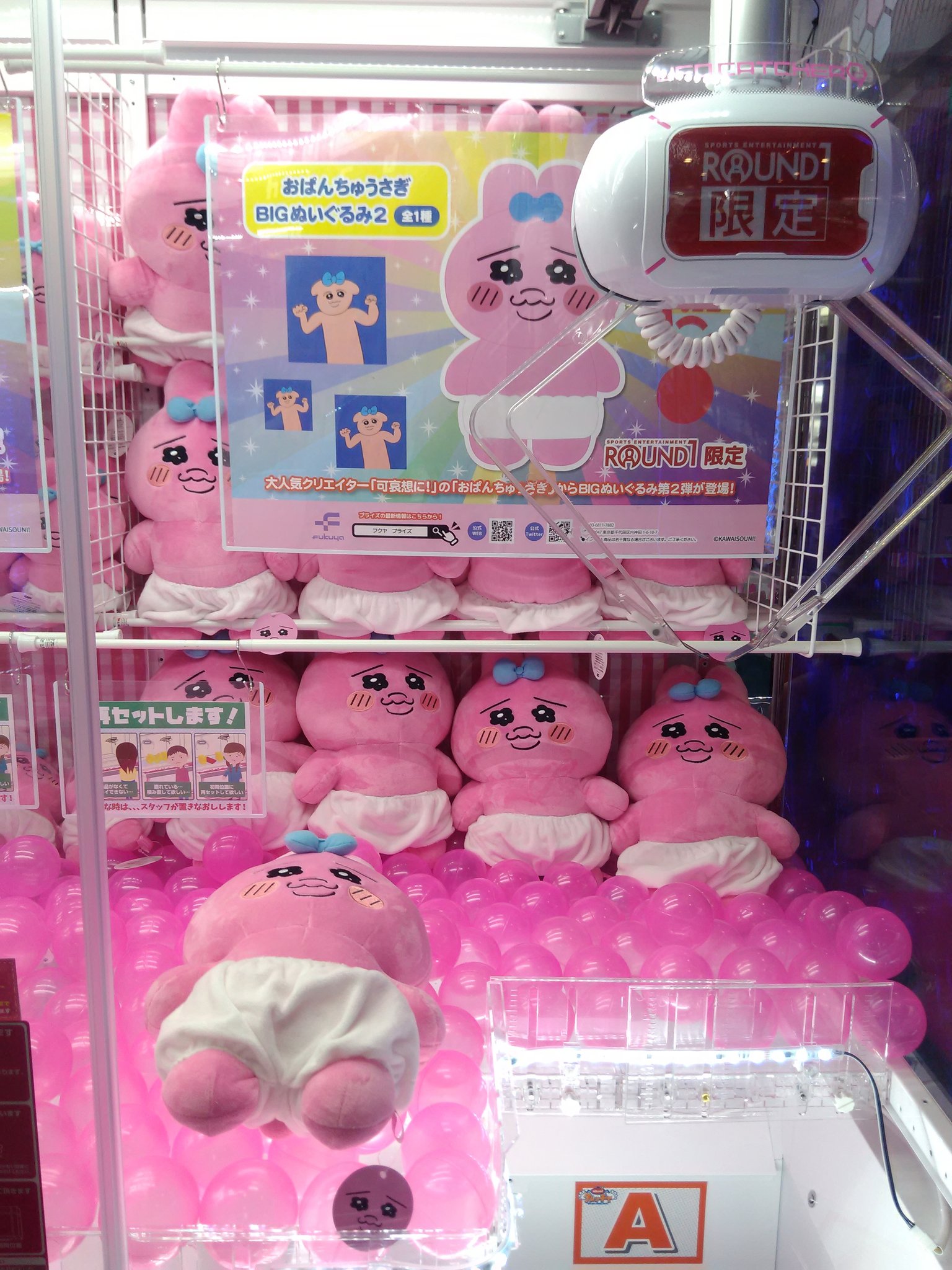 可哀想に！おぱんちゅうさぎBIGぬいぐるみ2 ROUND1限定 大人気クリエイター「可哀想に！」による「おぱんちゅうさぎ」が