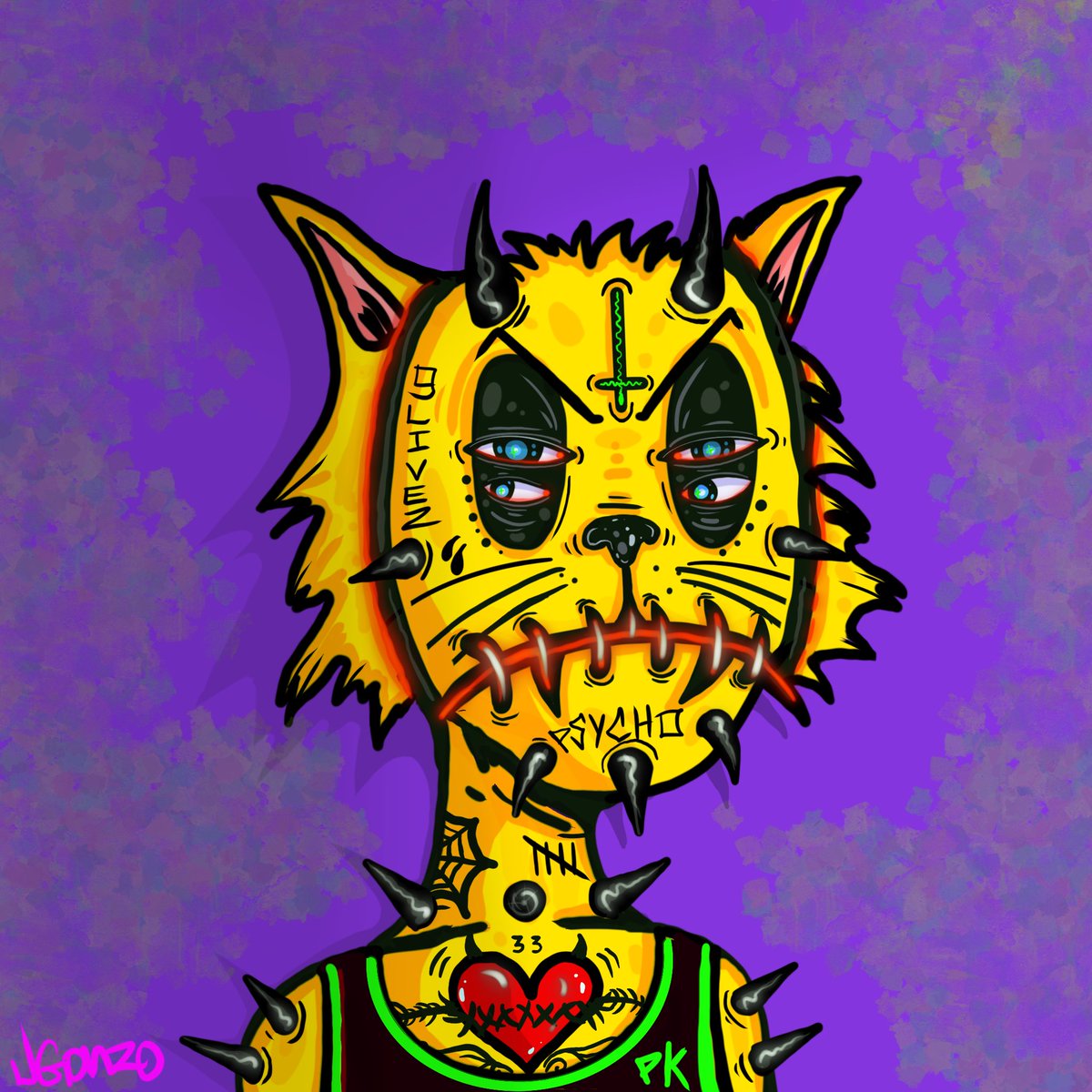Keep it Psycho Kitties 100% POR VIDA ! 

<a href="/PsychoKittiesOG/">PsychoKitties</a> 😾

#psychokitties 
#GENQ 
#psychomolly
#cro 
#Ethereum 
#catsnoirfriday 
#nftart