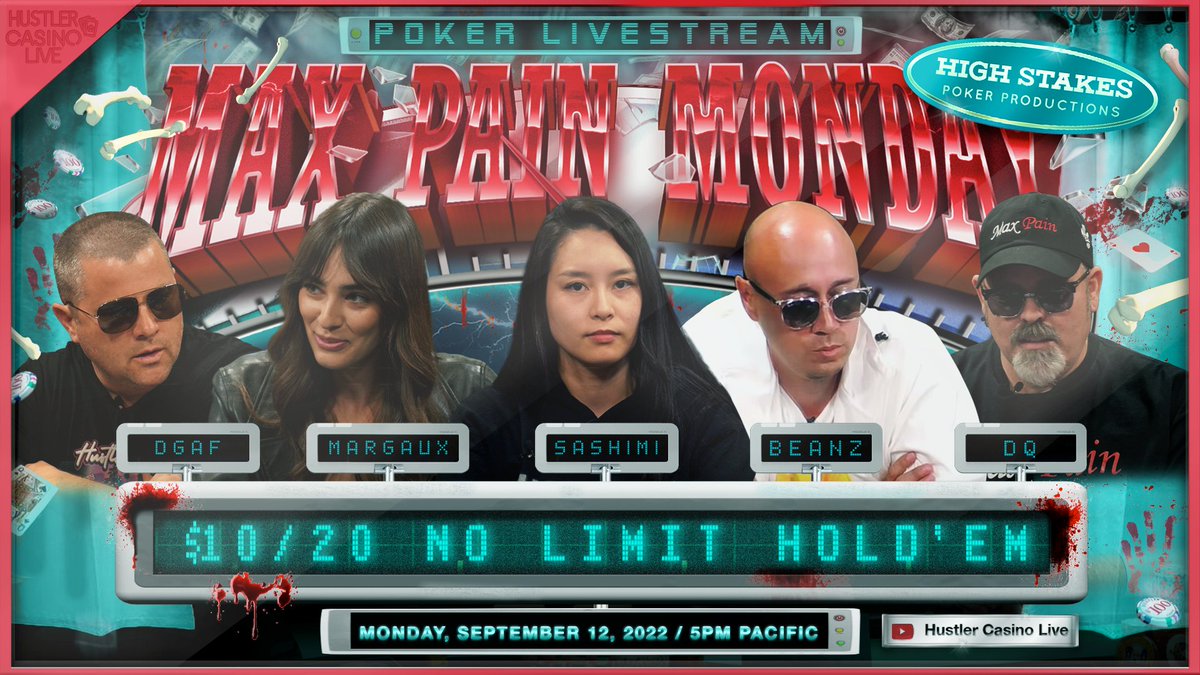 HCLPokerShow's tweet image. MAX PAIN MONDAY!! THIS MONDAY!!

@DGAFPokerPlayer, @MargauxBrooke, @DarrenAttebery, @sashimipoker, DQ &amp;amp; more

Commentary by @RaverPoker 

Watch it here Monday at 5pm PT: youtu.be/XQCF-lbWo-s