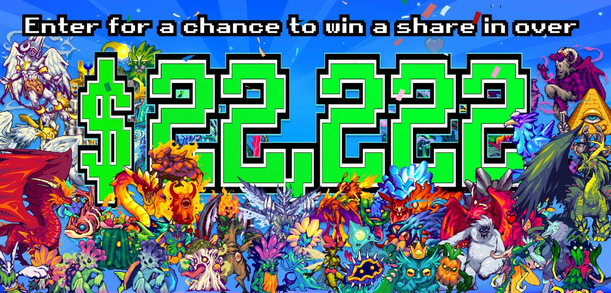 Hatchyverse's tweet image. hey #summoners! 🧙‍♂️

🥳Celebrate &amp;amp; Win for you and your frenz!

Enter yourself and frenz to get chances to share a huge $22,222 prize pool!

to enter:
✅ like, rt &amp;amp; tag ur frenz!
✅ follow
✅ join discord: discord.gg/Y5gDfBDDfA &amp;amp; say: "Hey, frenz"

#AVAXNFT  #NFTs #NFTGiveaways
