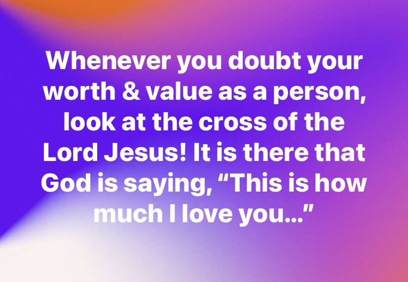 ptralexgarcia's tweet photo. Until you find in &amp; draw from God’s love &amp; pleasing Him your security, acceptance, &amp; sense of worth, you will easily fall into the cycle of being a slave to people’s opinion &amp; validation to feel accepted &amp; valued. 

Every time you doubt your value as a person, look at the cross. https://t.co/dqvslvSMqM