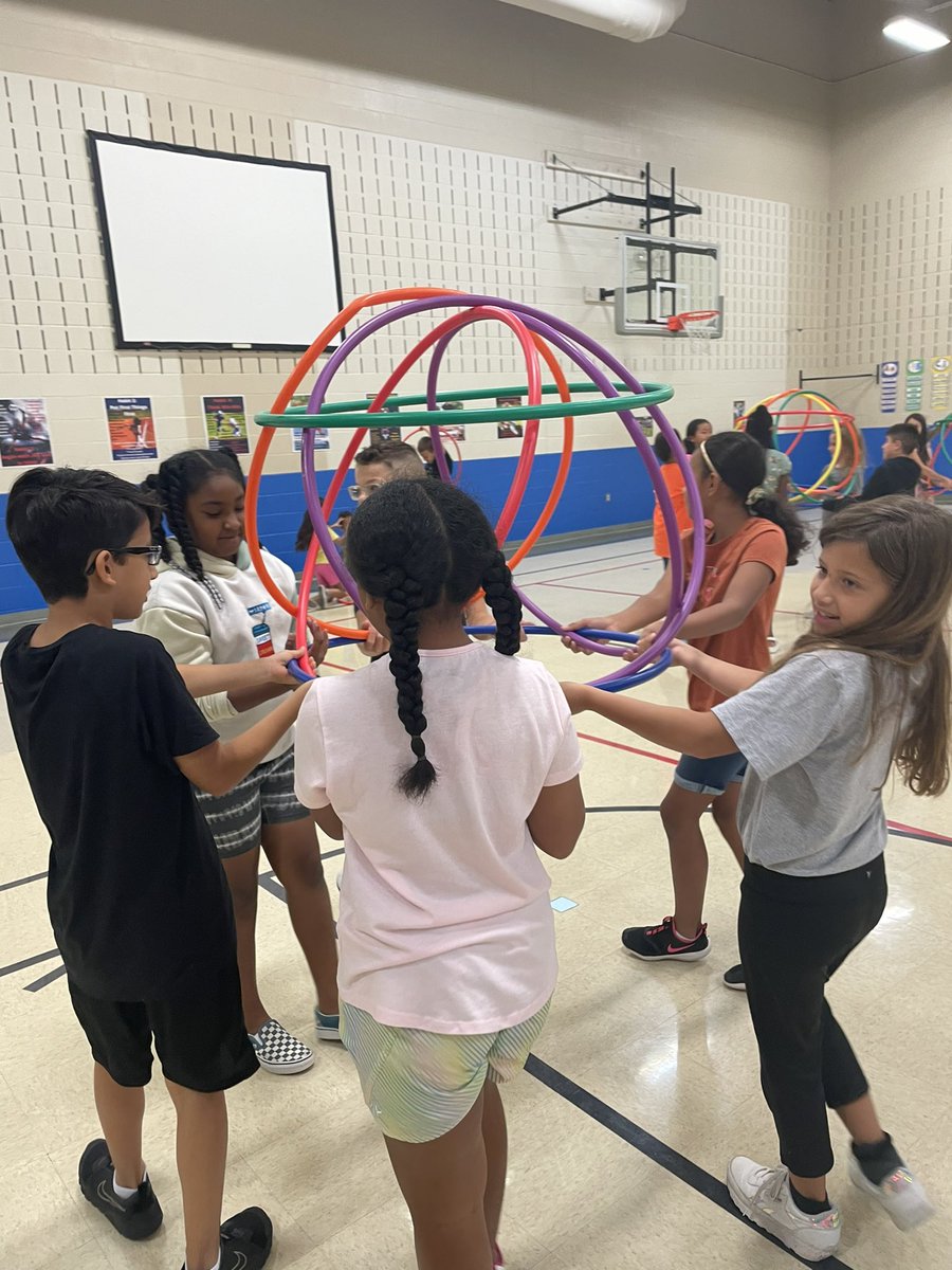 Fun week in PE building Hula Huts and completing challenges while working together as a team! <a href="/CaprockES/">Caprock Elementary</a> #CESshinebright #funinPE #collaboration