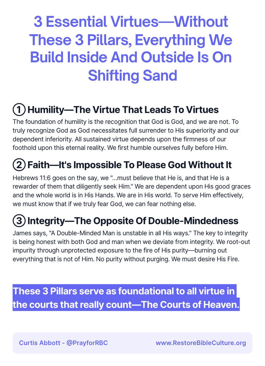 PrayForRBC's tweet image. #ship30for30

3 Essential Virtues—Without These 3 Pillars—Everything We Build Inside And Out Is On Shifting Sand

#Humility
#TrueHumility
#EssentialVirtues
#Integrity
#Emuna
#Faith