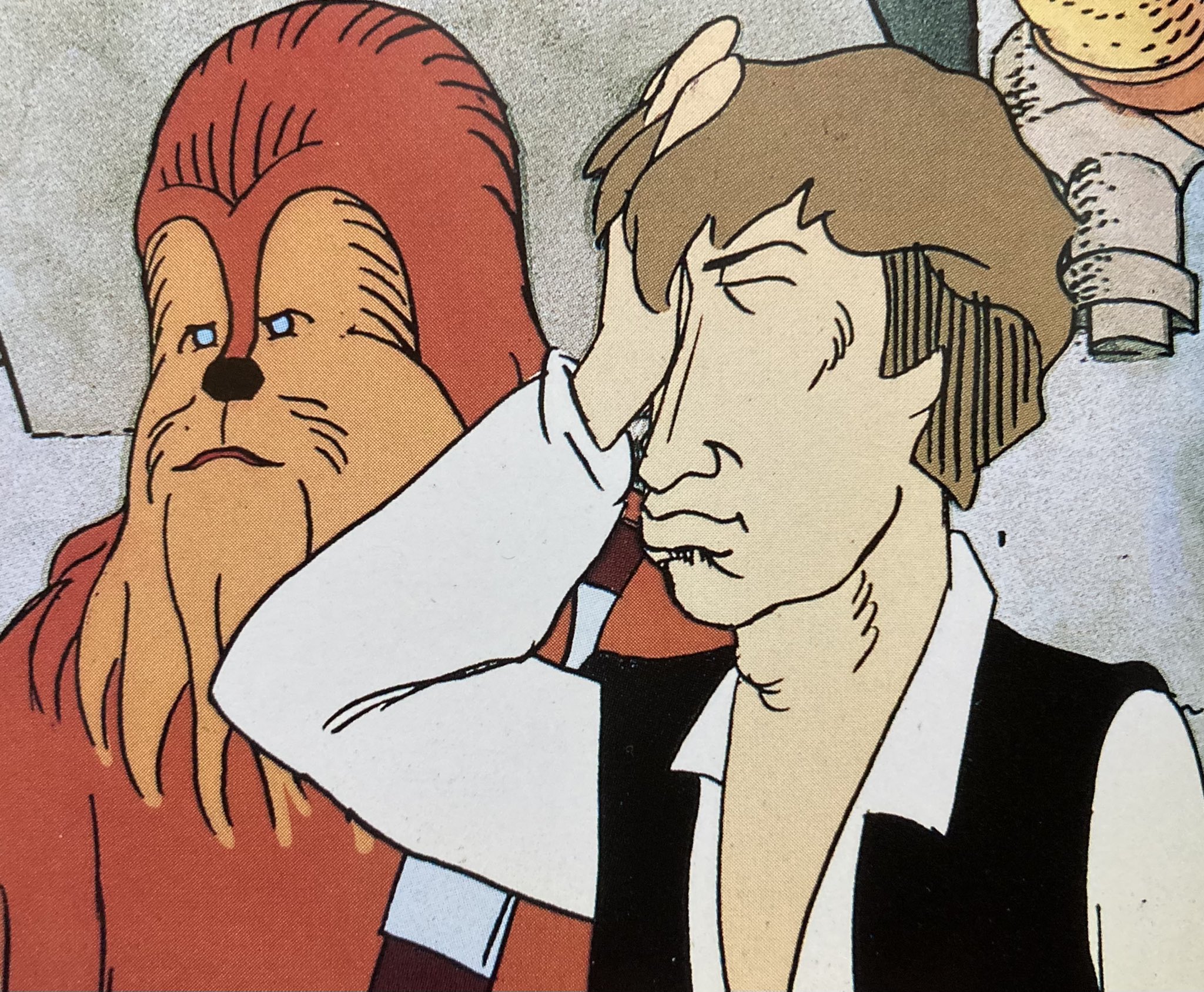 唐沢なをき ディズニーチャンネルに入ってたswホリデースペシャルのアニメ パート 初めて 通して 観た メビウス調 というか70年代末ヘビーメタルタッチ ヘロヘロで黒歴史扱いなのもわかるけど近年の三部作観た後だとこっちの方が本道に見える 見える