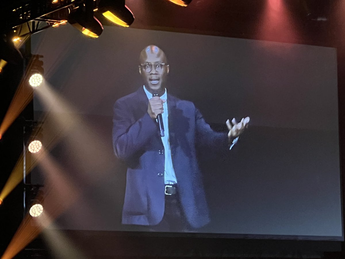 IGN's tweet photo. Barry Jenkins introduces the first teaser trailer for the Lion King “live-action” prequel, Mufasa, coming 2024. #D23Expo https://t.co/2CLoSYAhyy