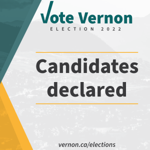 CityofVernon's tweet photo. ๐ฃ The candidates have been officially declared for the 2022 Municipal Election in Vernon.
๐ณ Read the details here to find out who's running for the offices of Mayor and Councillor. General voting day is October 15th.
https://t.co/mkV7P4wkp3
#VoteVernon #VernonBC https://t.co/mXGAKvpd6R