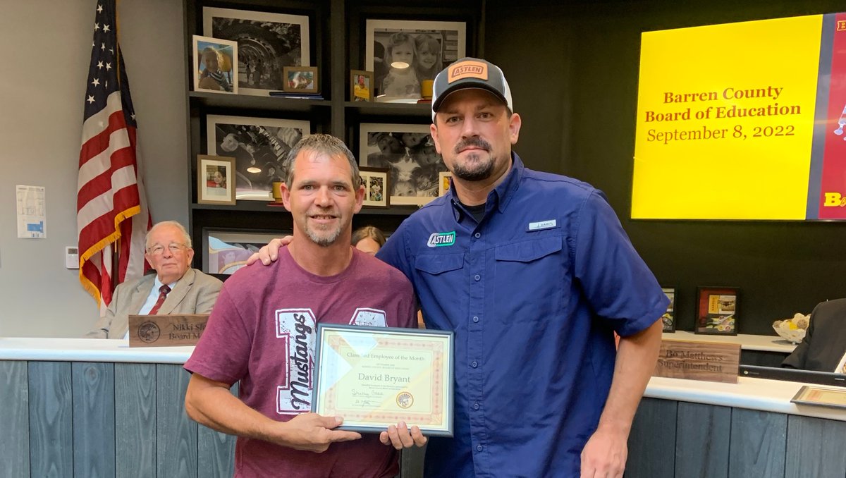 Congratulations to Red Cross Elementary Custodian David Bryant.  David was recognized by the board as Classified Employee of the Month!
#WeareBC