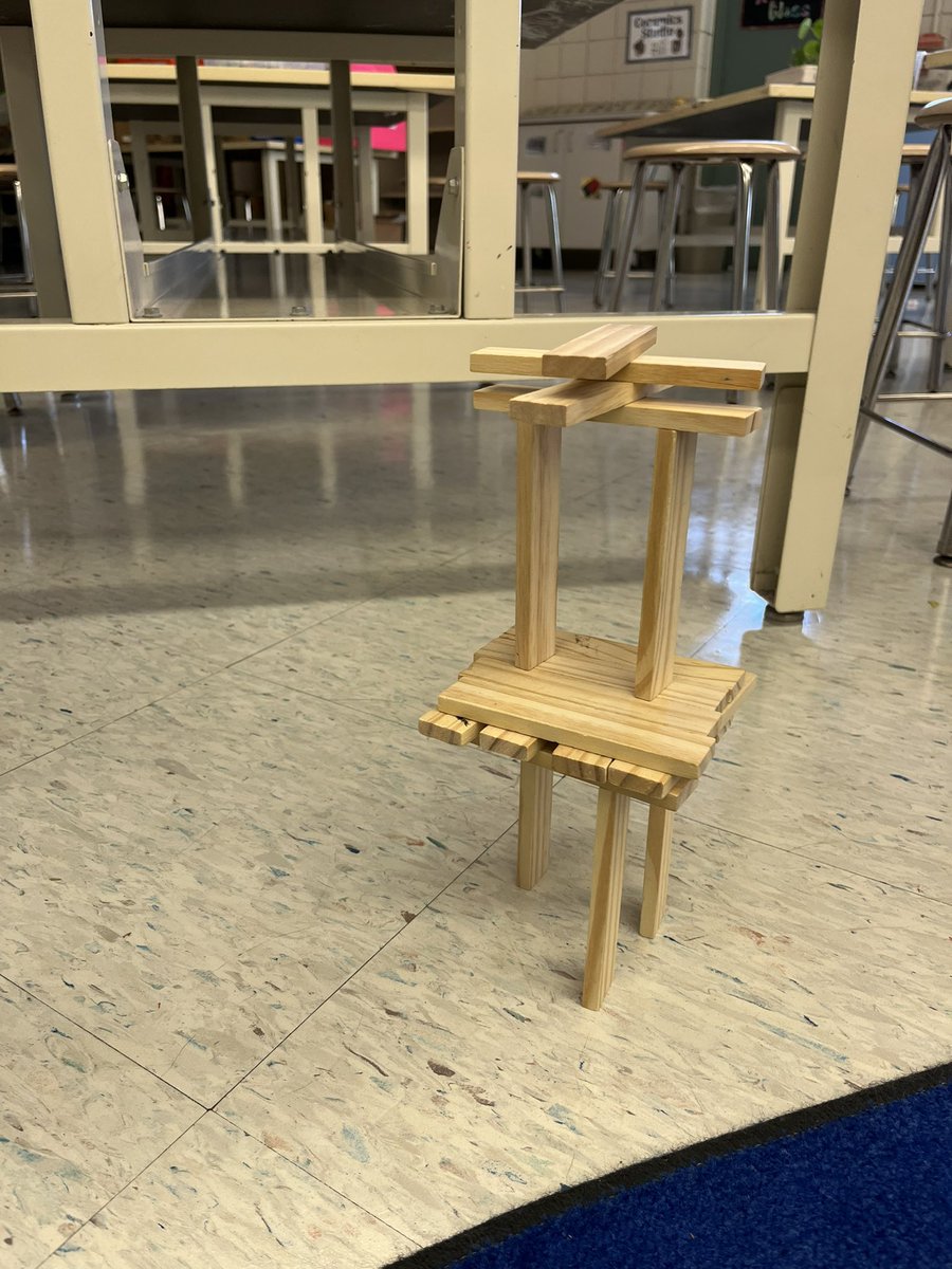 EOArtStudio's tweet photo. Oh yeah!  My adorable Eastover kinders learned about the Architecture Studio today. What can you build with only 5 #KEVA blocks?  Can you work with a partner or a group?  What can you design with access to the whole studio?  @EastoverEagles @HarleenKSingh @bhschools https://t.co/UbO4rj77Ml