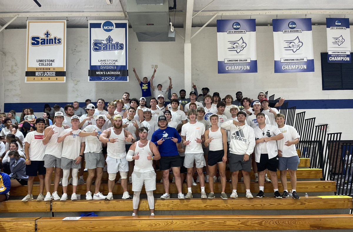 Limestone_BSB's tweet photo. Baseball players out in full force for @Limestone_WVB! ⚾️ 🏐 #defendtherock https://t.co/v01LzoKZxg