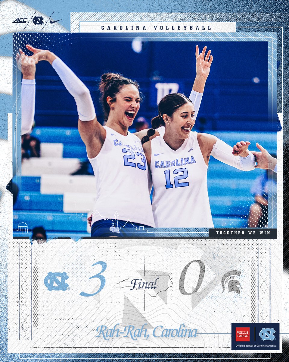 Sparty 𝐒𝐖𝐄𝐄𝐏 🧹🧹🧹

Heels down Michigan State in three!

#GoHeels x <a href="/WellsFargo/">Wells Fargo</a>