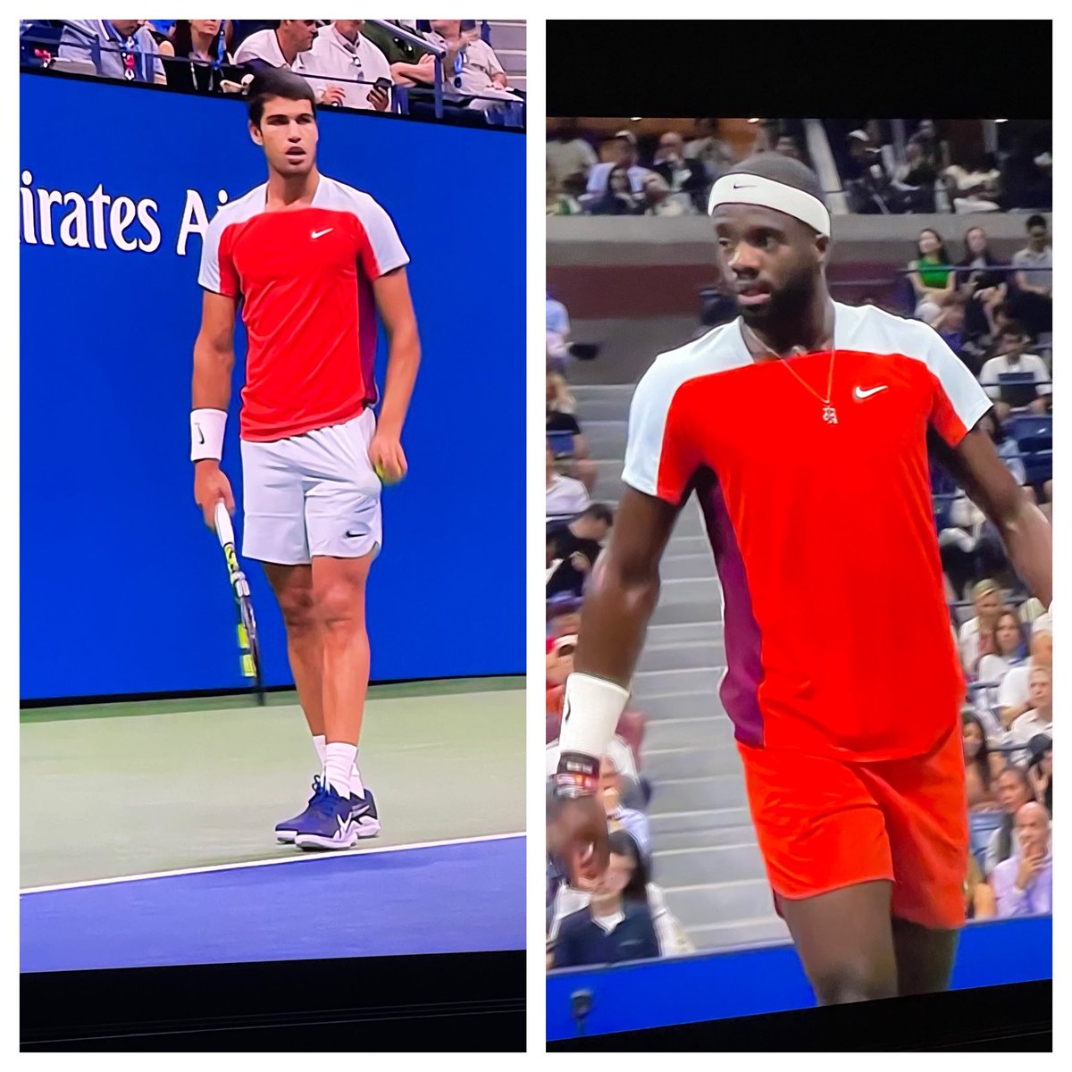 cindydipie's tweet photo. When you arrive at the party in the same outfit… ⁦@Nike⁩ ⁦@usopen⁩ https://t.co/IspxoqVFJe