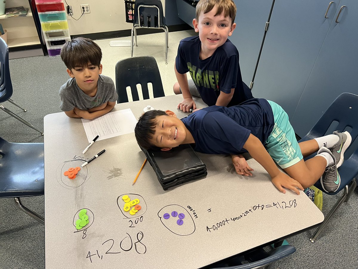 3rdFpe's tweet photo. Ms. Johnson and Mrs. Casas’ classes working on place value! https://t.co/G006LjSzAC