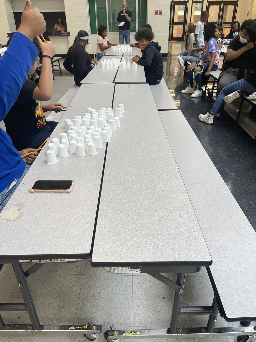 ScientistDavis's tweet photo. #PBISfun love to see the excitement of Ss during “Minute to Win It Fridays!”at @cowanroad1 How many cups can you stack using only pencils in 1 min?! Thank you scholars for exuding panther P.R.I.D.E daily! @GSCSMTSS @GriffinSpalding @SpecialistAcres @howsergonnabe3 @mindyrdavis7 https://t.co/FyjvapZXq4