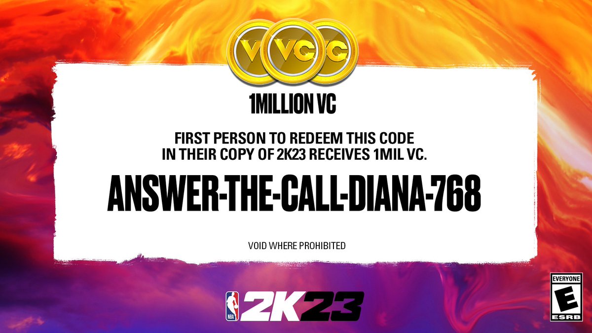 It’s #2KDay fam!! @NBA2K First person to enter this code in NBA 2K23 will get some VC !! Void where prohibited.