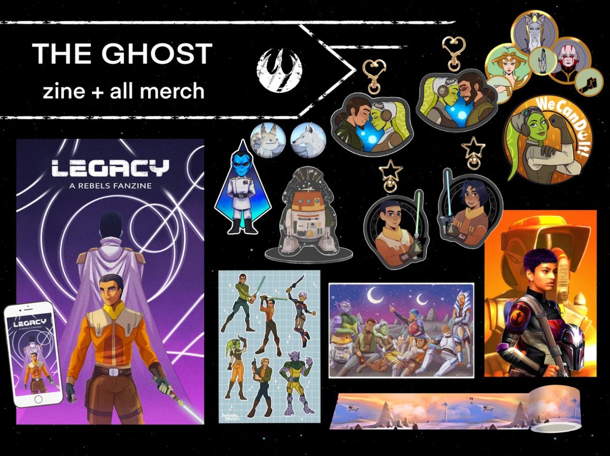 rebelsfanzine's tweet photo. •PRE-ORDERS FOR LEGACY: A REBELS FANZINE OPEN SEPTEMBER 14TH!•

Enjoy 80+ pages of Star Wars Rebels content including:
- 6 amazing short stories accompanied by spot illustrations
- 36 fully illustrated pages
- Tons of amazing merch!

1/2 https://t.co/Ofpyv0j679
