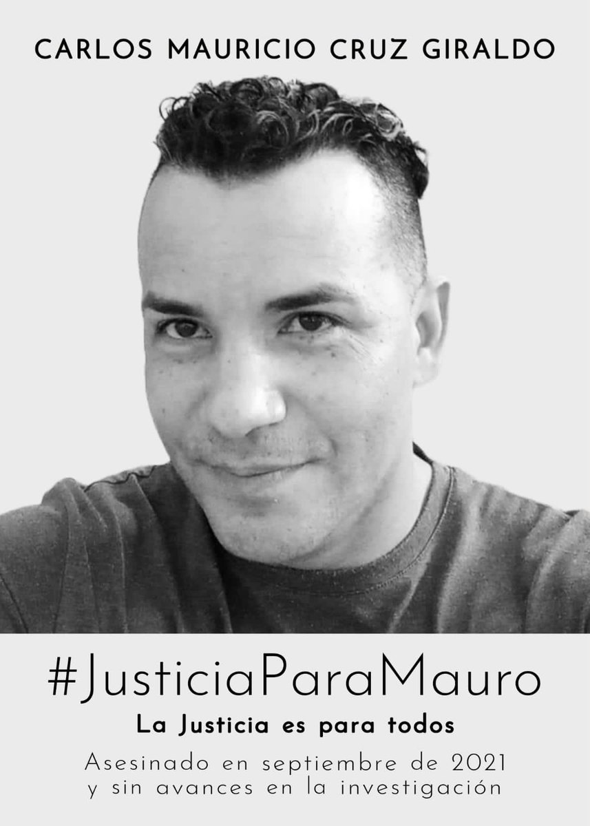 ClaupaJimenezg's tweet photo. #JusiticiaParaMauro Se cumple un (1) año del asesinato en su apto en la ciudad de Bogotá de nuestro compañero y amigo Carlos Mauricio Cruz Giraldo, Colaborador del @ICBFColombia; aún no hay resultados de la investigación @FiscaliaCol, @CaracolTV @noticiasrcn @Citytv @PGN_COL https://t.co/ruWu0b4s4z
