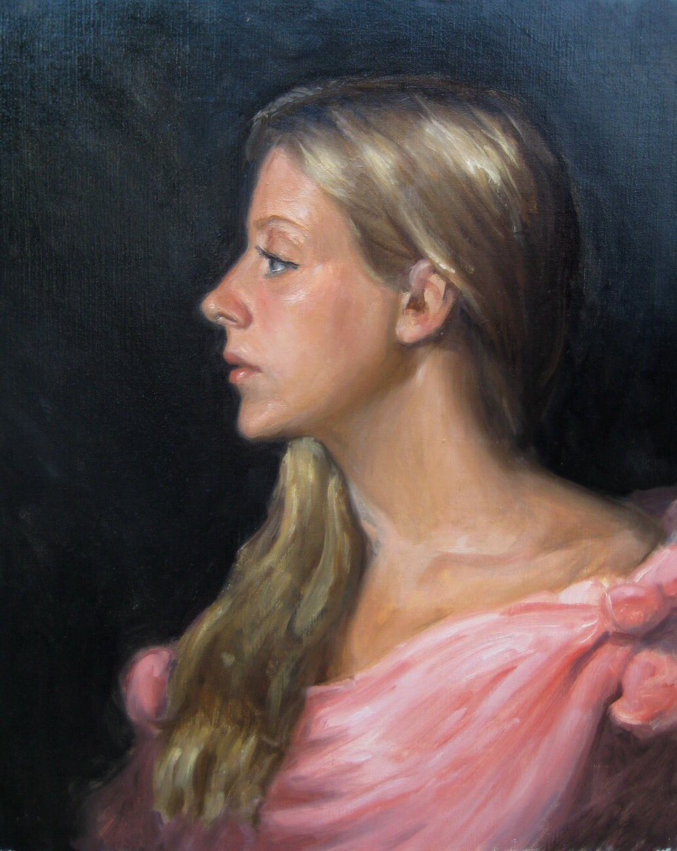 My painting “The Pink Dress” #oilpainting #portraitpainting #art #contemporaryart #fineart #peinture