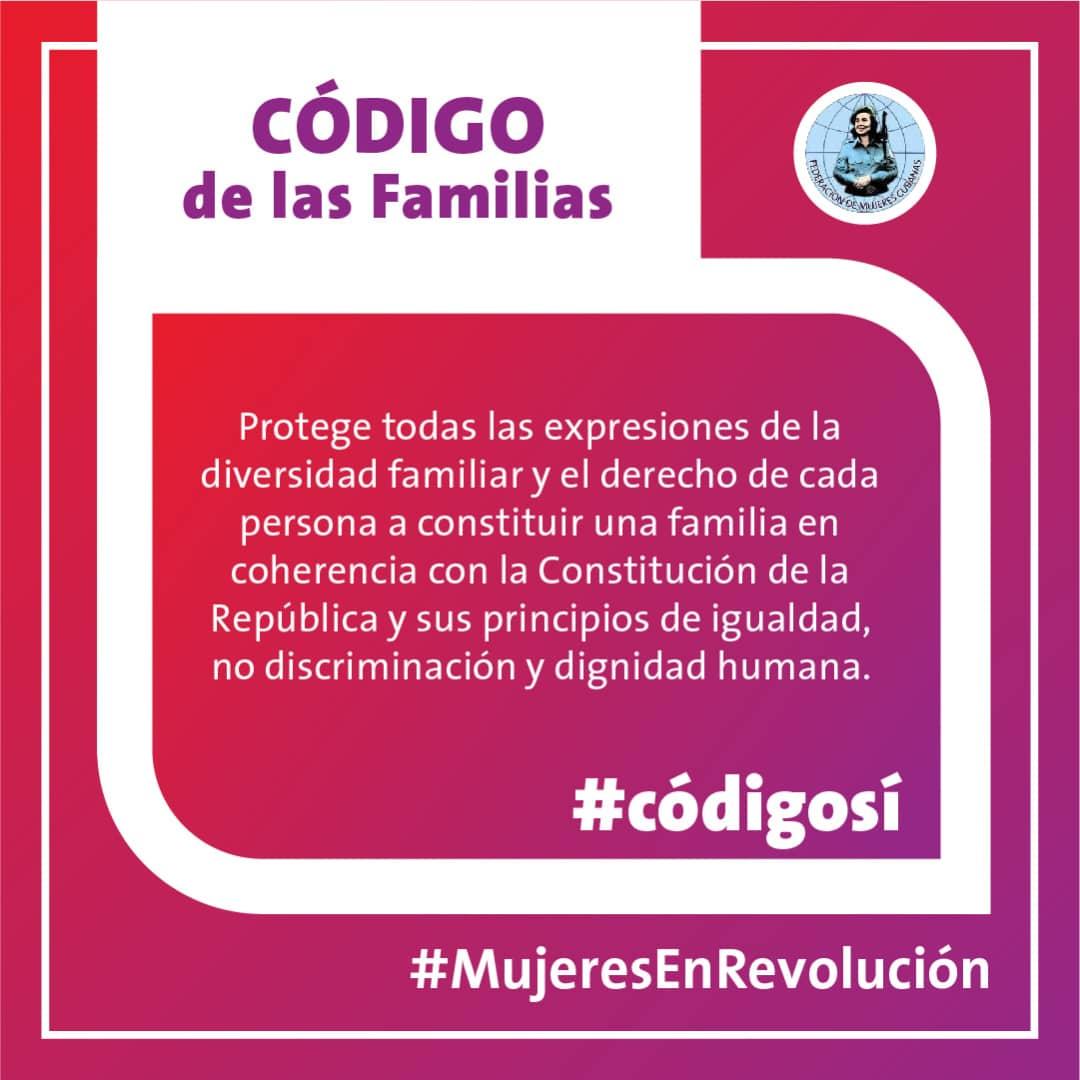El nuevo código busca conjugar el amor la paz pero también el respeto y la consideración a elegir con quién queremos hacer una familia, dejemos que cada quien eliga #YoVotoSi #Bayamo #MujeresEnRevolución🇨🇺❤️💃 <a href="/YanetsyCubana/">Yanetsy Rodríguez Sampson🇨🇺</a> <a href="/YanetsyTerry/">Yanetsy Terry Gutiérrez</a> <a href="/gracie_teresita/">𝗚𝗿𝗮𝗰𝗶𝗲𝗹𝗶𝘁𝗮 𝗧𝗲𝗿𝗲𝘀𝗶𝘁𝗮🔻</a> @isypaloma @BiankaGC82