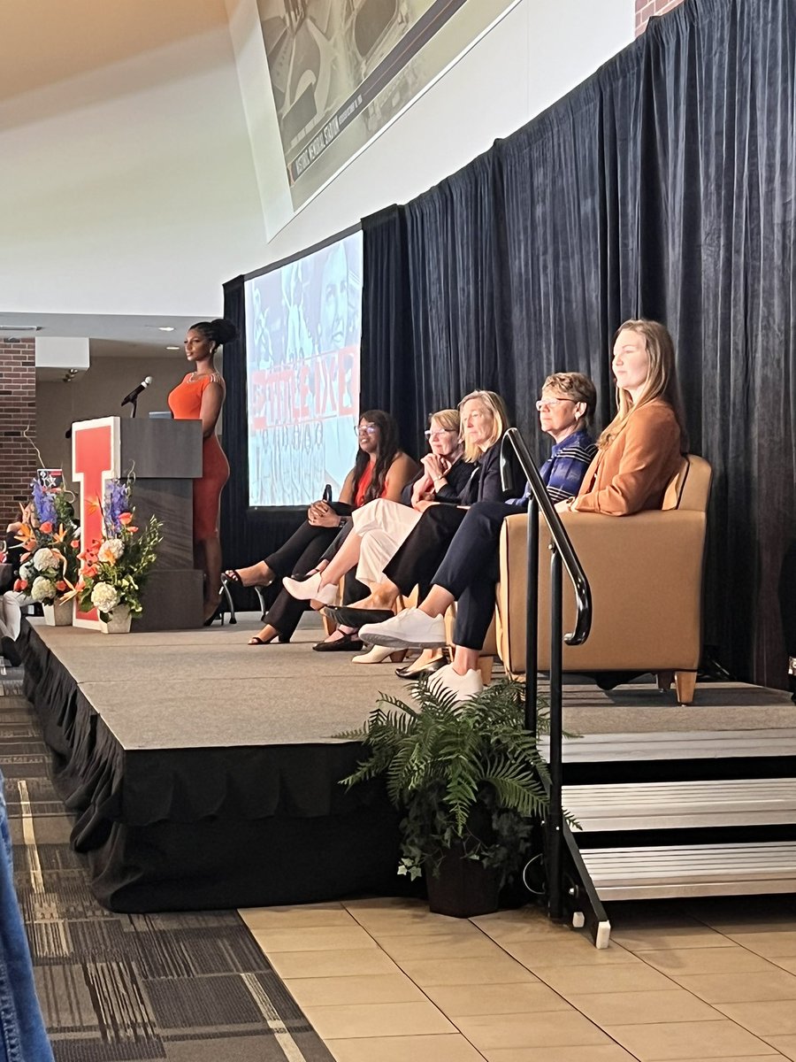 KathyJHug's tweet photo. 50 years of Title IX event. Amazing panel. @janetrayfield is an amazing speaker and I love when I have the opportunity to listen to her. Any girl would be lucky to play soccer for her. Proud of @tayonion for being the moderator today. You nailed it! https://t.co/hXLneXArQG
