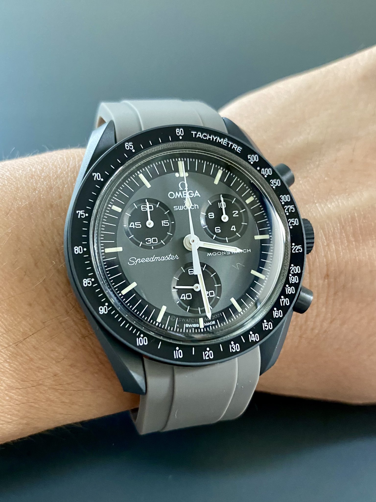 オメガスウォッチOmega × Swatch マーキュリー(レザーバンド交換済)