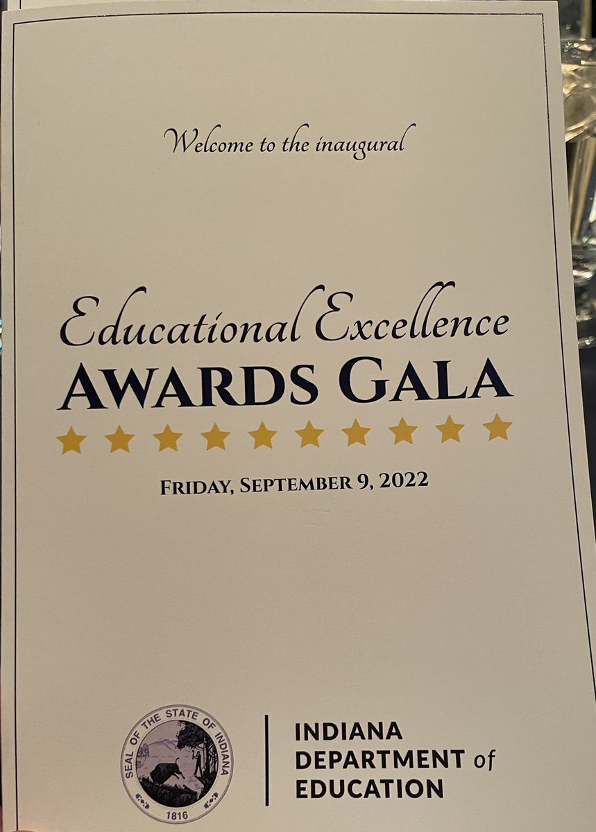 TheKevinMCline's tweet photo. Excited for the Indiana Department of Education Gala, and to join in the applause for @catanhistory, the 2022 @Gilder_Lehrman Indiana #HTOY and @emily_lewellen4, our 2021 winner! #InEdExcellence #HistoryMatters https://t.co/R7Mtrvnua0