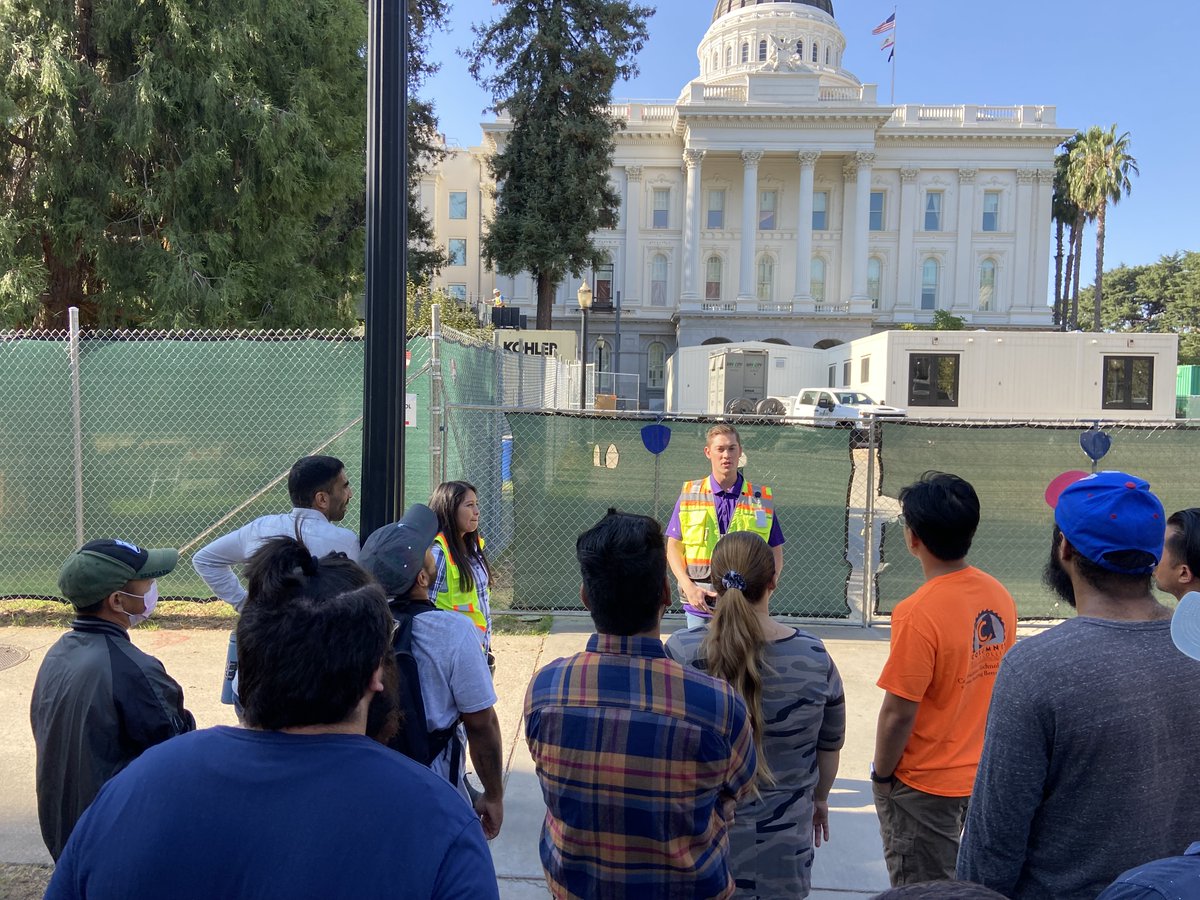 CapImpact's tweet image. The #TalentPipelineManagement program had exciting site visits this week! @ChooseCRC construction students visited ACCO Engineered Systems' workshop on Wed, and another group visited Turner's Capitol Annex renovation project on Thurs. @aboutKP @LosRiosColleges @CalChamber