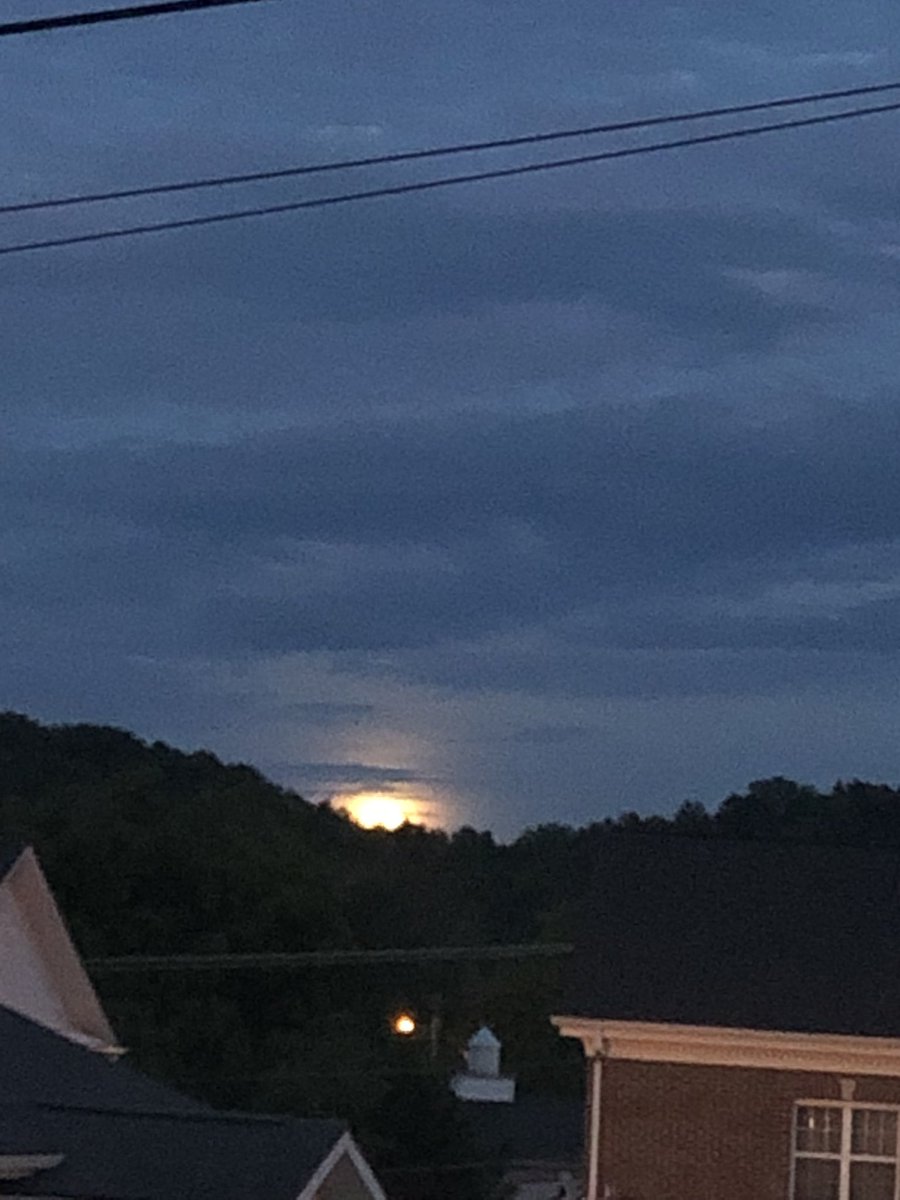Maddlion007's tweet photo. Someone better have taken a better picture of the moon tonight because my iPhone 8 took this trash pic https://t.co/INcdzVboS5
