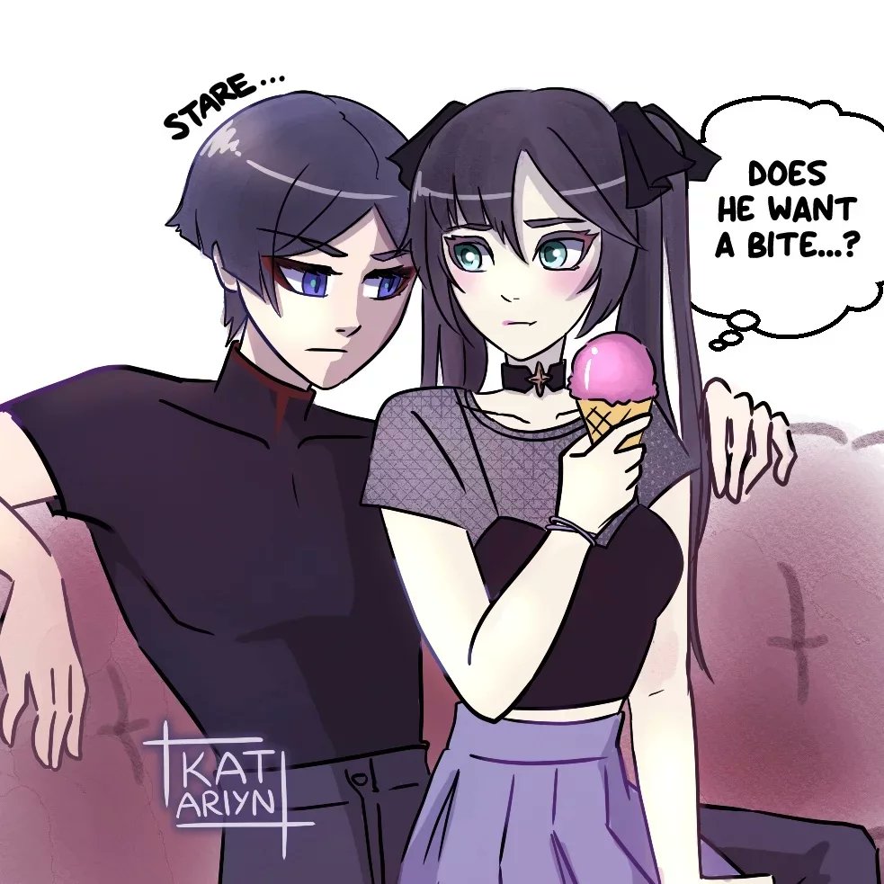 kat_ariyn's tweet photo. Some #scaramona fanart! 🍨 #Genshinfanart https://t.co/9lgAHkgQaK