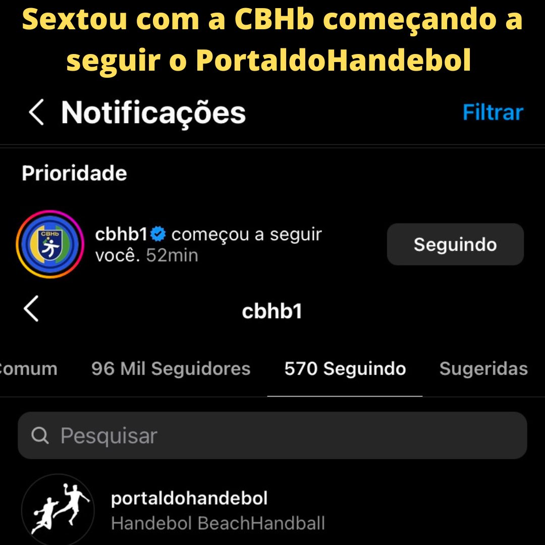 handebol's tweet photo. Sextou com a Condeferação Brasileira de Handebol começando a seguir o Portal do Handebol no Instagram!
https://t.co/uiWgJHV3Ko
#PortalDoHandebol
#handball #handebol
#CBHb
#CBHbPortaldoHandebol https://t.co/hvZomAJaoL