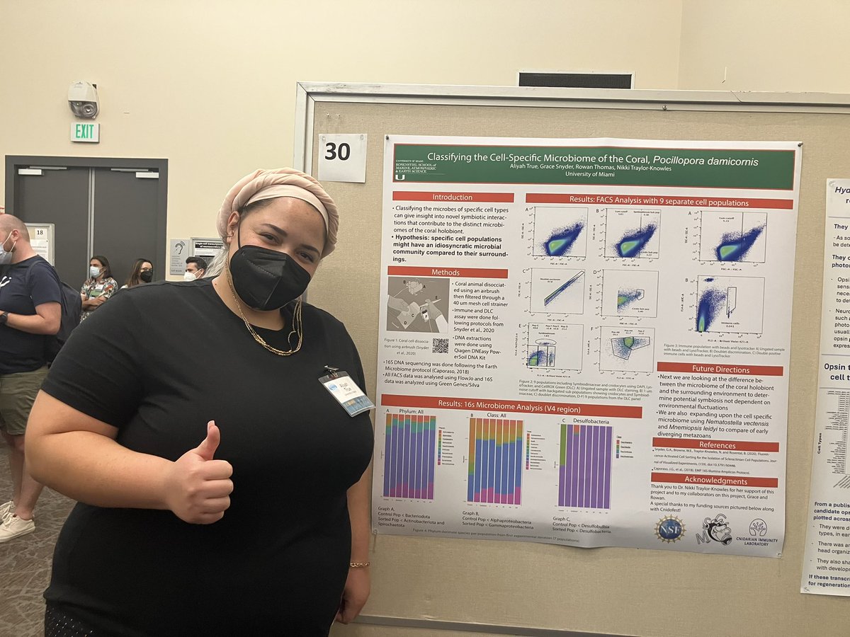 Lys Isma (@lysisma) on Twitter photo Great poster on coral micro biome from Aliyah True of <a href="/cnidimmunitylab/">Traylor-Knowles Lab</a>. #cnidofest2022 Great poster on coral micro biome from Aliyah True of <a href="/cnidimmunitylab/">Traylor-Knowles Lab</a>. #cnidofest2022