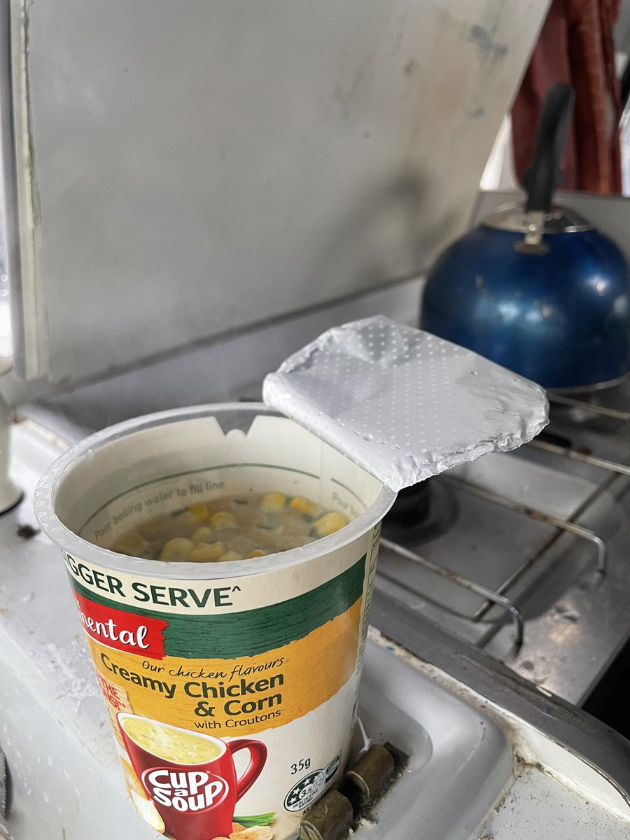 Special addition of #canteenwatch for the grand finals. <a href="/NorthHobartFC/">North Hobart Demons</a> getting some good trade in their canteen so it’s a soup in the camper for this snapper