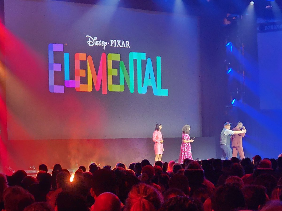 KarltonJahmal's tweet photo. #pixar showed us a look at their new film #Elemental. Very cute looking film. Wade (a man made of water) and Ember (a lady made of fire) are caught in an interesting love story. https://t.co/MZfzlNpnGo