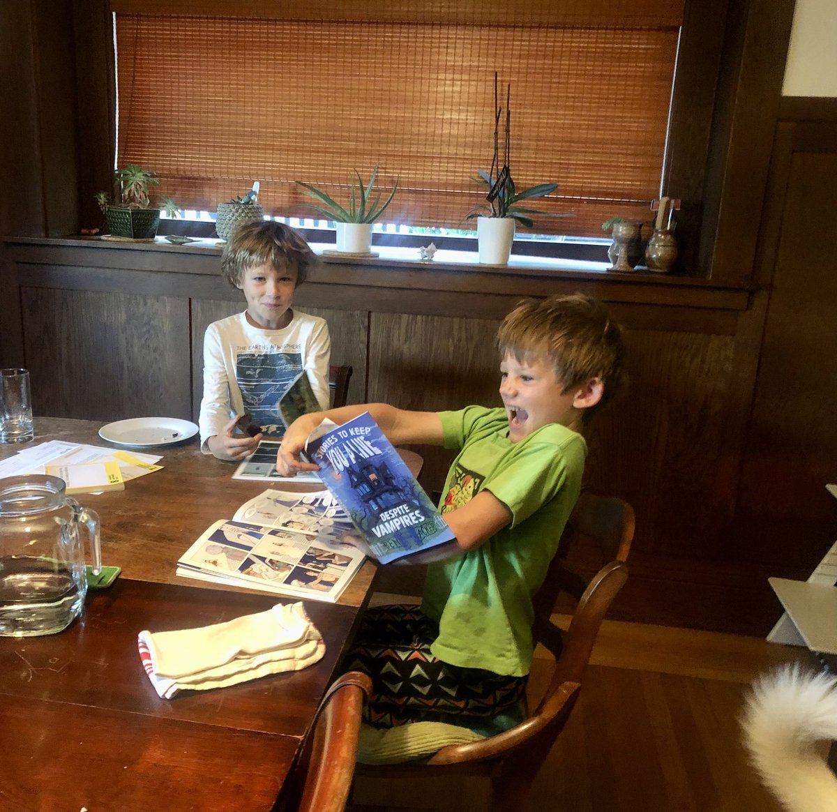johnkballantyne's tweet photo. Buy “Stories to Keep You Alive Despite Vampires”, by @bnacker, and scare your kids awake for an easier on-time to school departure!

https://t.co/7h2NtvAVVx https://t.co/coJrHj65LF