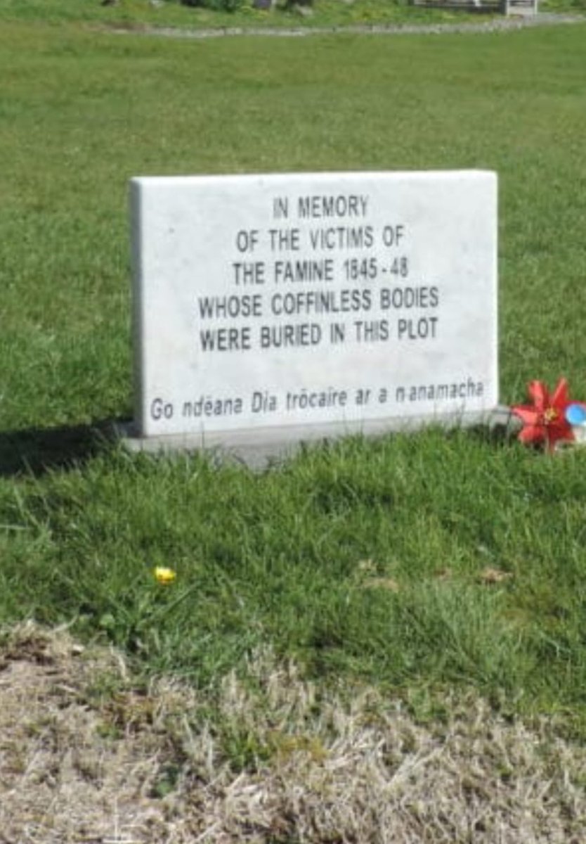 FrankRyan1936's tweet photo. At the passing of Elizabeth 11, I want to remember the 9,000 (approx) men women and children buried in an open grave in my parish. They died at the hands of her great great grandmother, Victoria, the "Famine Queen". Over one million Irish people died in the Famine, pray for them. https://t.co/1855Qng2s3