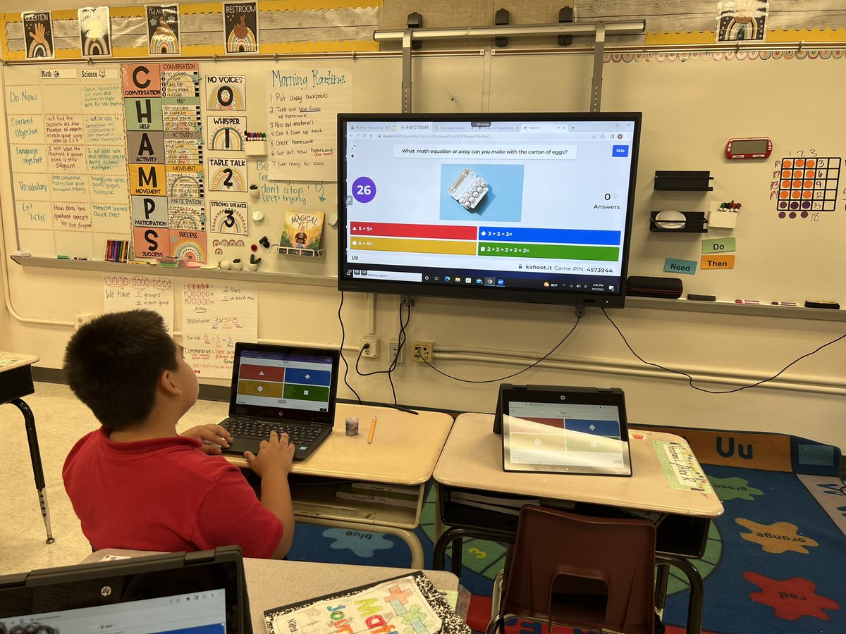 Aytorrez09's tweet photo. Today we learned that we are super competitive at @Kahoot. This helps us stay engaged during mini lessons. 🥳🥳

#OutofthisWorld #BeRadiant #teamHISD #radiant #TheRuckerWay #HISDElemMath  @HISDREADY2RISE @nperez10 @RuckerHISD @GoMrsDavis https://t.co/y3eqwH2WQ2