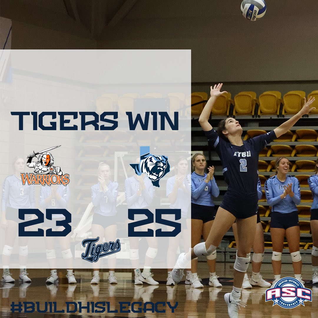 ETBU_Volleyball's tweet photo. Another sweep in the books 

#TexasTigers #TigersUnite #BuildHisLegacy #TakeTheStairs https://t.co/acbgkyEeZk