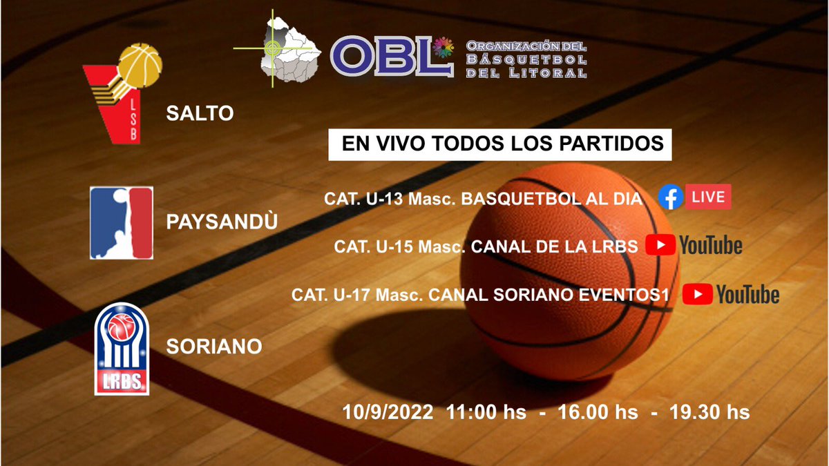VUELVEN LAS SELECCIONES FORMATIVAS de la OBL!!!
Todo en VIVO y EN DIRECTO!!!